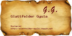 Glattfelder Gyula névjegykártya